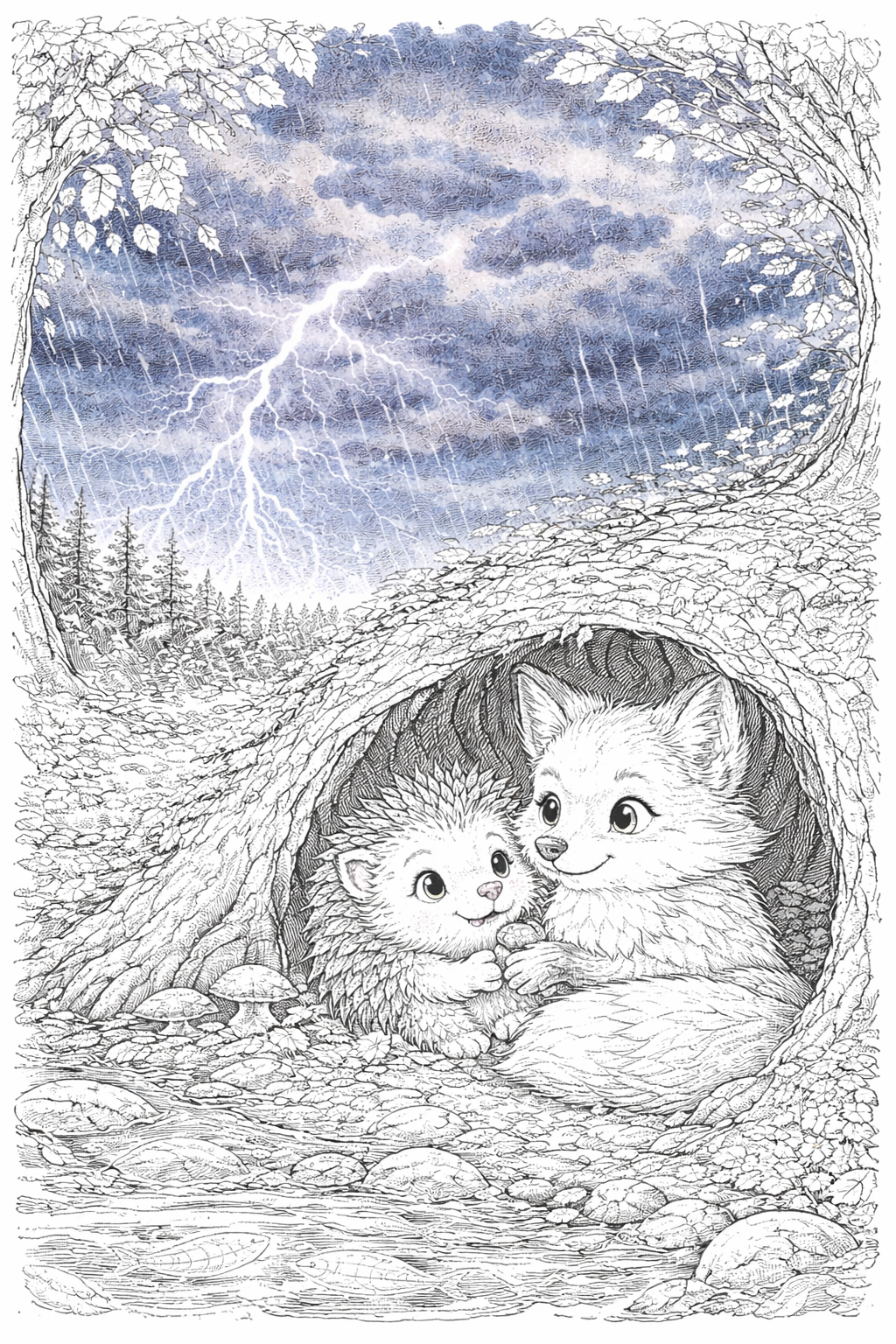 Hariët the Hedgehog and Finigan the Fox colouring book