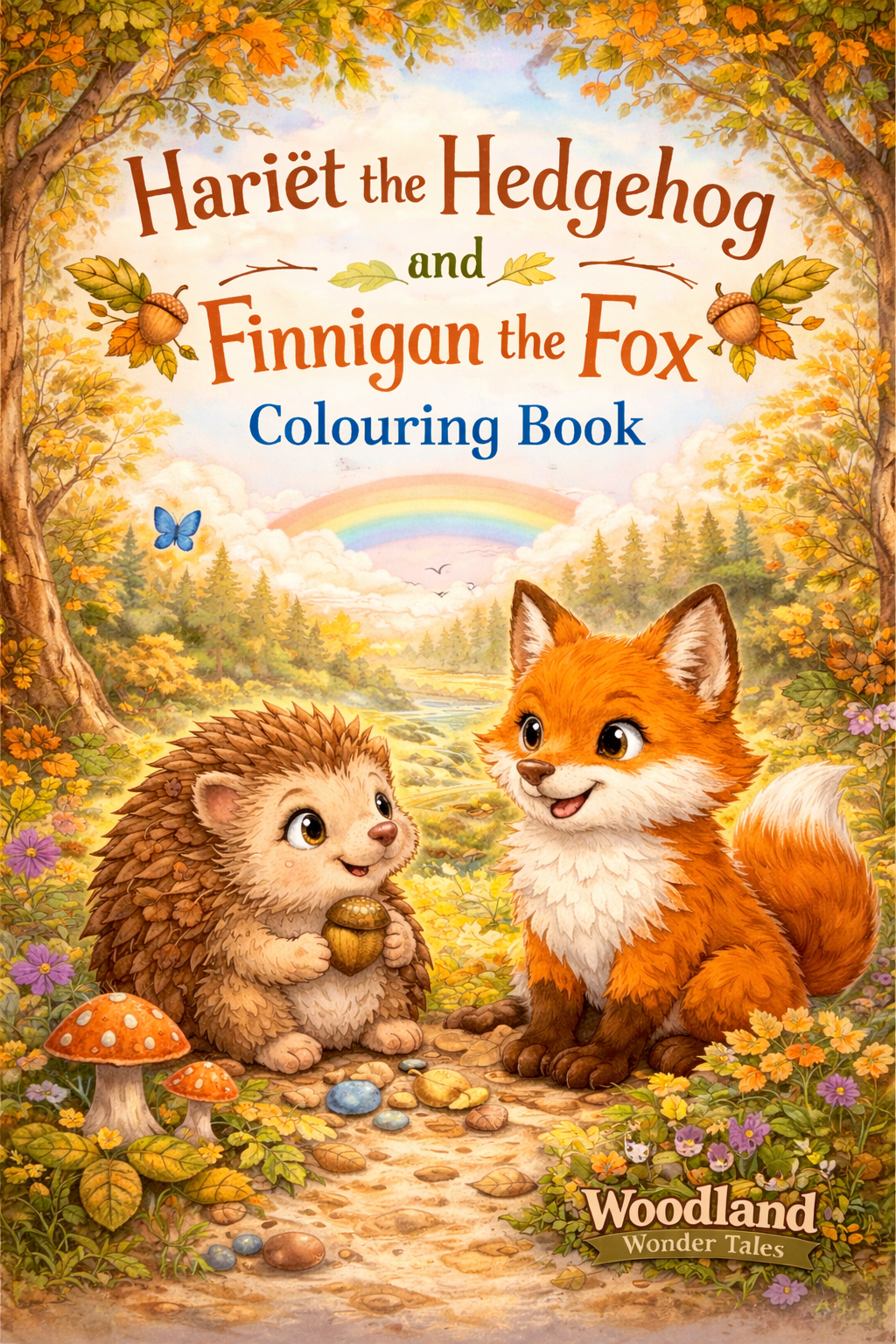 Hariët the Hedgehog and Finigan the Fox colouring book